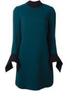 Victoria Victoria Beckham Shift Dress, Women's, Size: 12, Green, Silk/polyester/wool/zamak