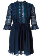 Perseverance London Lace Trim Dress, Women's, Size: 12, Blue, Polyester