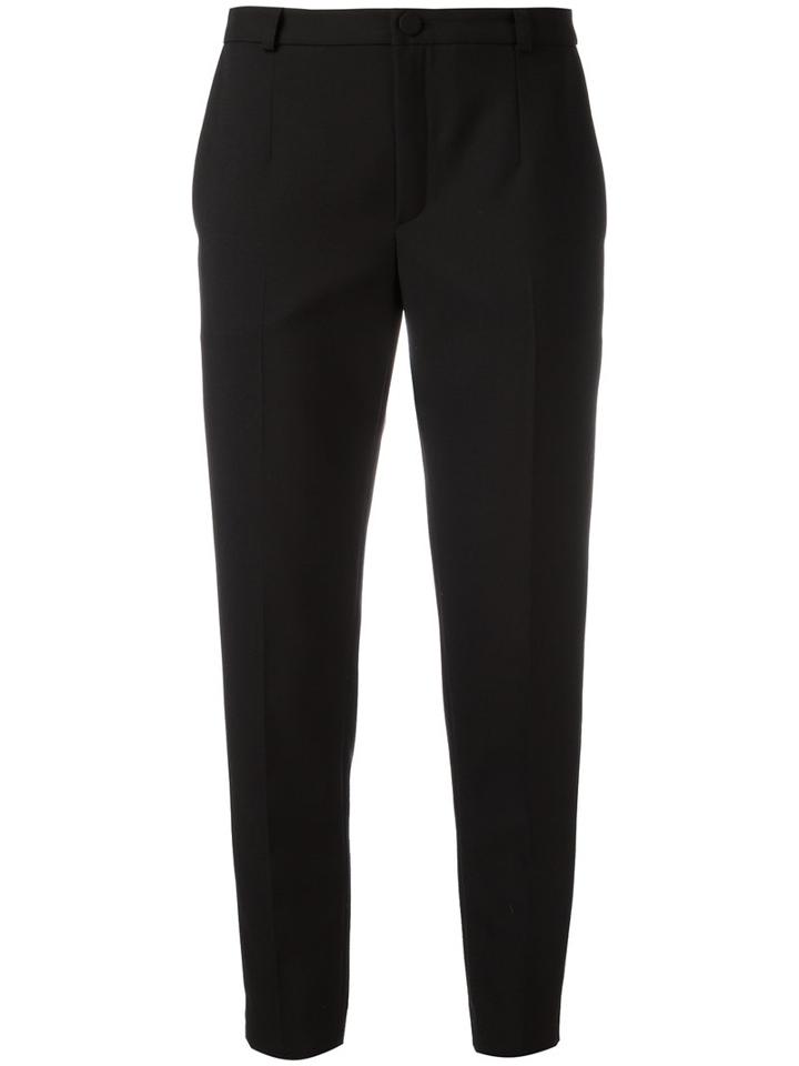 Lanvin Smart Tapered Trousers, Women's, Size: 40, Black, Polyester/wool