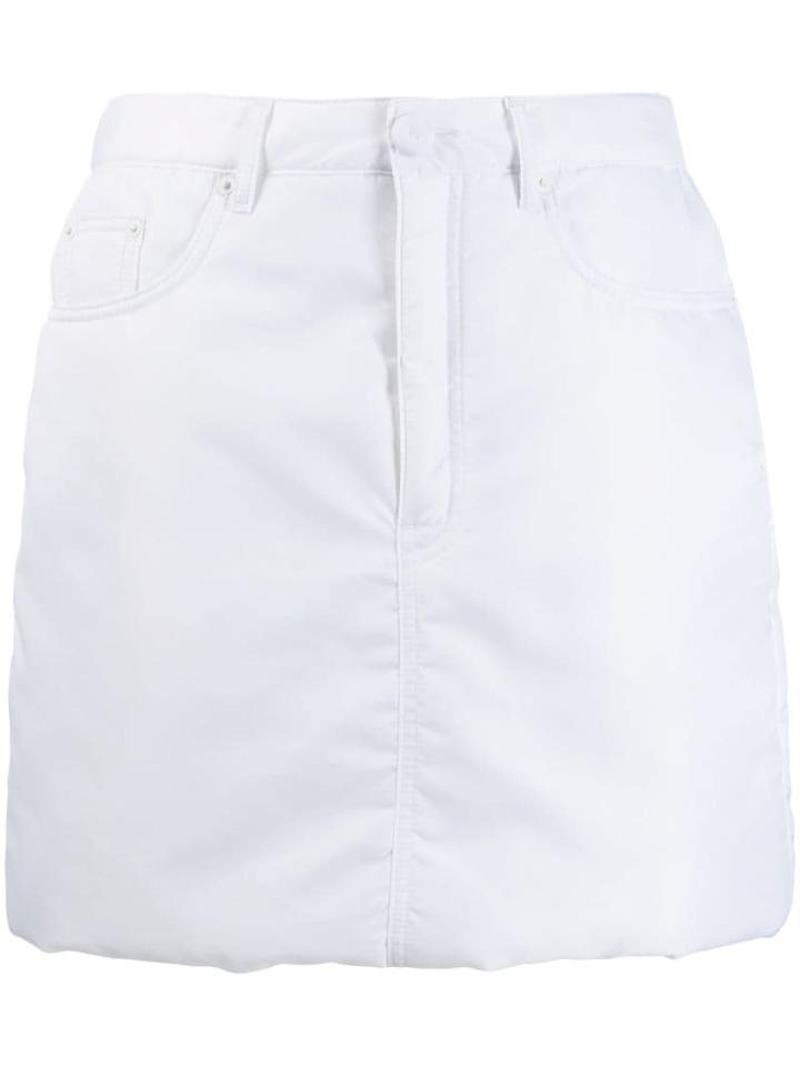 Mm6 Maison Margiela Padded Straight Skirt - White