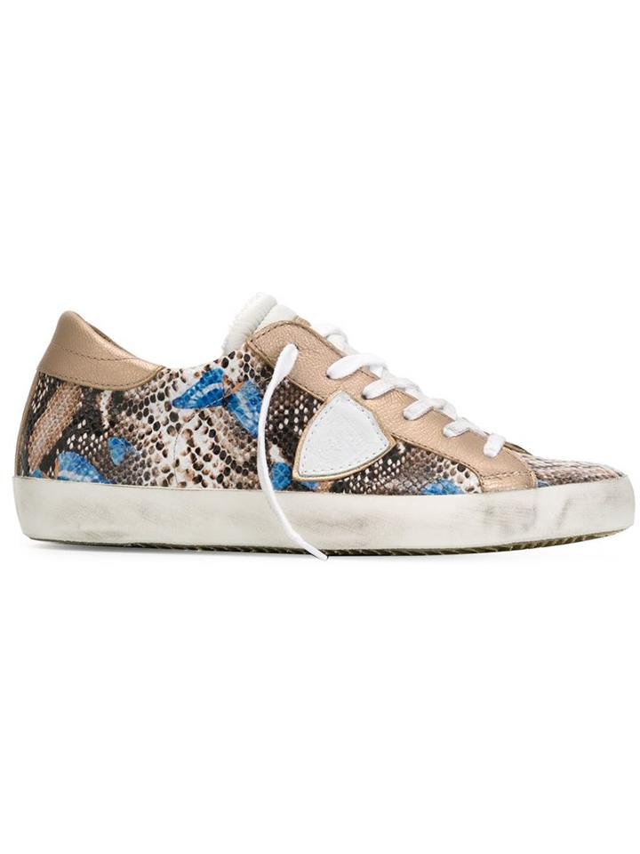 Philippe Model Snakeskin Print Sneakers