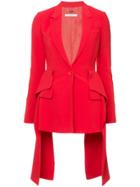 Givenchy Frill-tail Fitted Blazer - Red