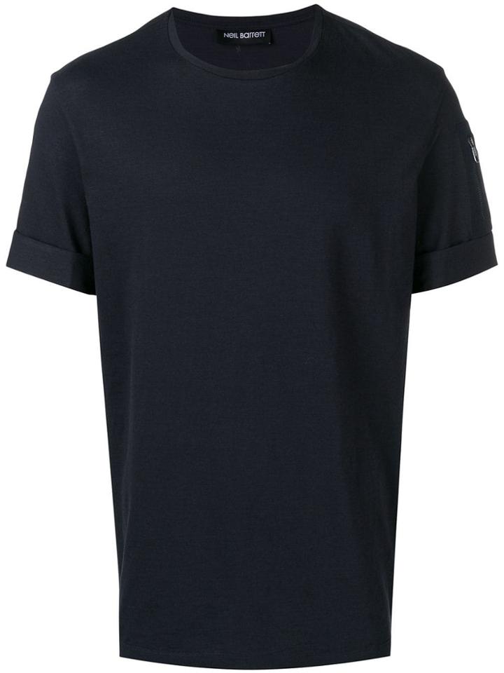 Neil Barrett Turned-up Sleeve T-shirt - Black