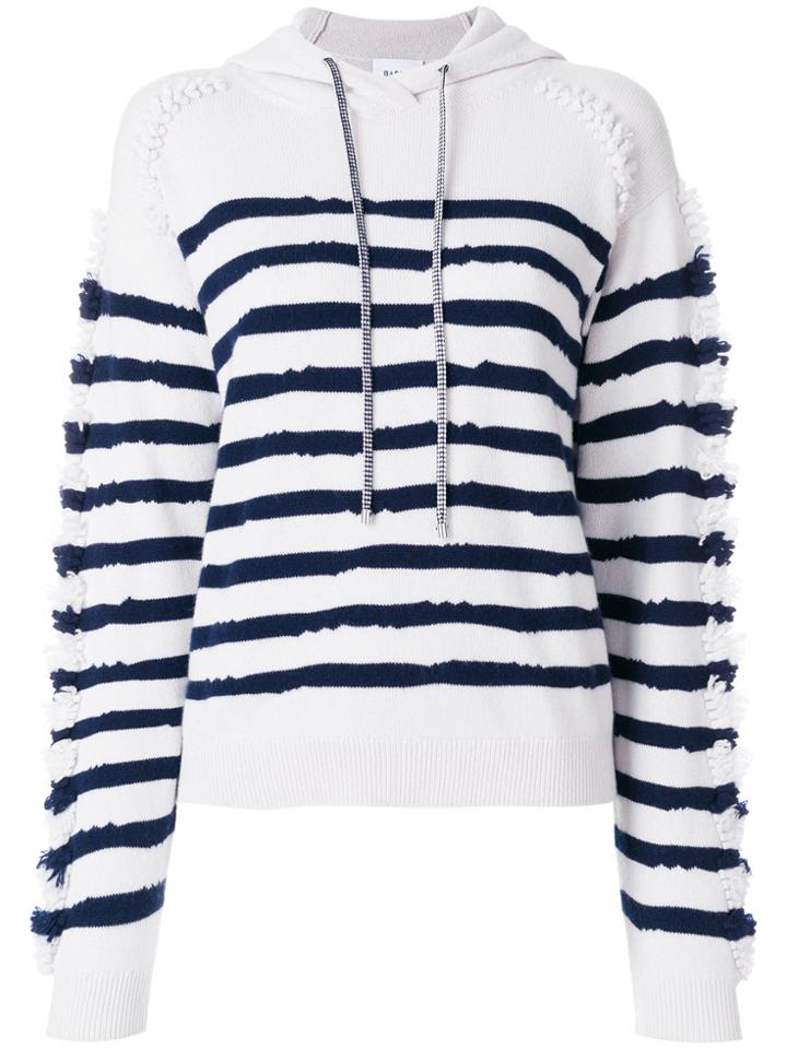 Barrie Striped Hooded Sweatshirt - Grey