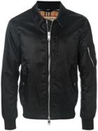 Burberry Point Collar Bomber Jacket - Black
