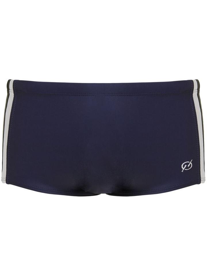 Blue Man Emboidered Logo Panelled Trunk, Men's, Size: Gg, Polyamide/spandex/elastane