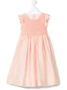 Cashmirino - Frill Detail Flared Dress - Kids - Cotton/linen/flax - 5 Yrs, Yellow/orange
