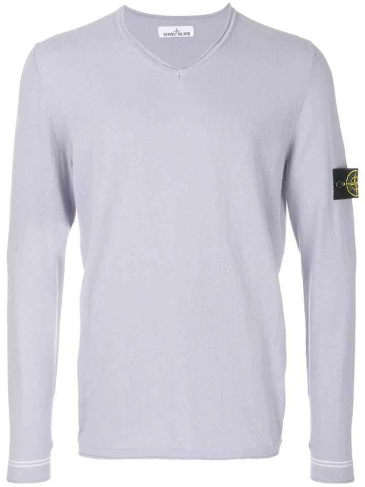 Stone Island Longsleeved T-shirt - Pink & Purple