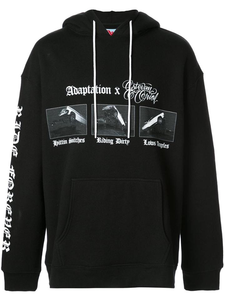 Adaptation Logo Print Hoodie - Black