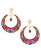 Francesca Romana Diana Gold Pleated Hoop Earring