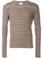 Maison Margiela Striped Sweater, Men's, Size: 46, Nude/neutrals, Cotton