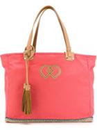 Dsquared2 Tassel Detail Tote, Women's, Pink/purple, Leather/canvas
