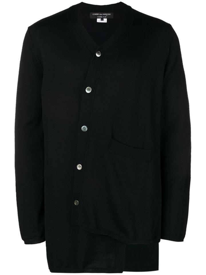 Comme Des Garçons Homme Plus Asymmetric Hem Cardigan - Black
