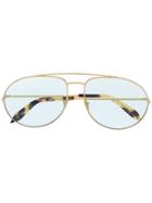 Victoria Beckham Aviator Tinted Sunglasses - Gold