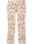 Meme Cropped Printed Trousers - Multicolour