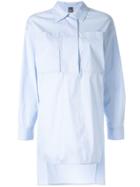 Lorena Antoniazzi Oversized Poplin Shirt - Blue