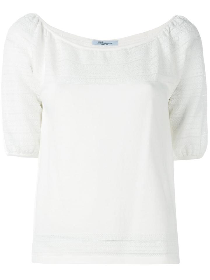 Classic Top - Women - Cotton/polyamide/polyester - 40, White, Cotton/polyamide/polyester, Blumarine