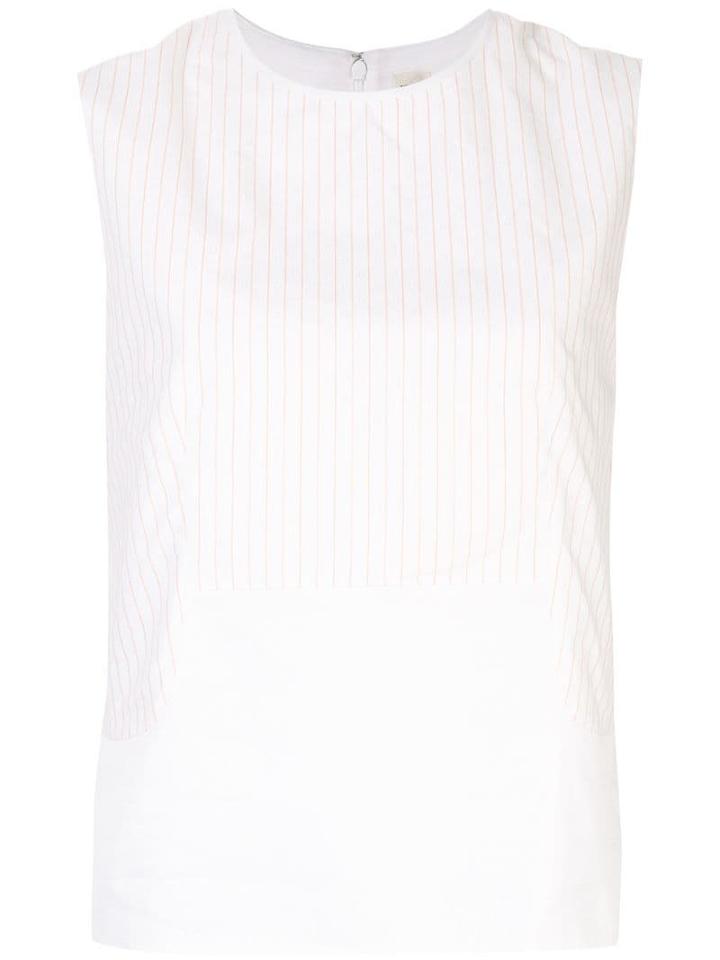 Hermès Pre-owned Stripe Sleeveless Vest - White