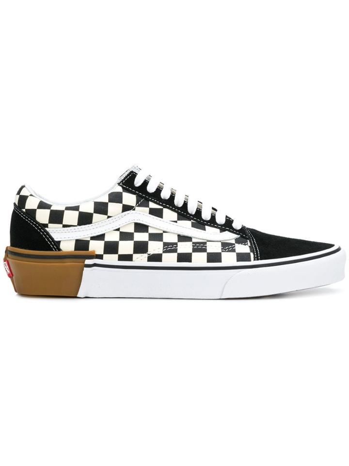 Vans Gum Block Old School Check Sneakers - Black
