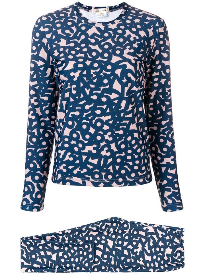 Comme Des Garçons Number Print Sweatsuit - Neutrals