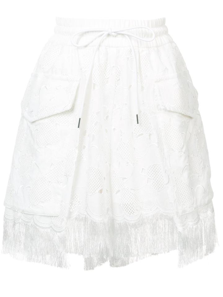 Sacai Elasticated Waist Shorts - White