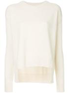 Rosetta Getty Asymmetric Hem Jumper - White
