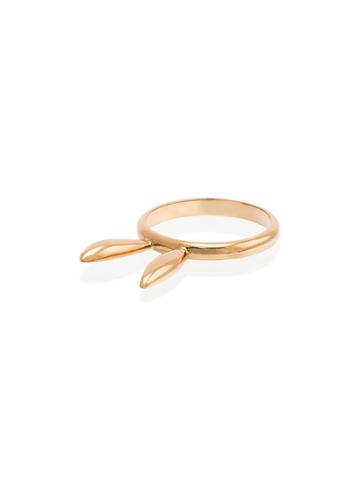 Natasha Zinko 18k Rose Gold Bunny Ears Ring - Metallic