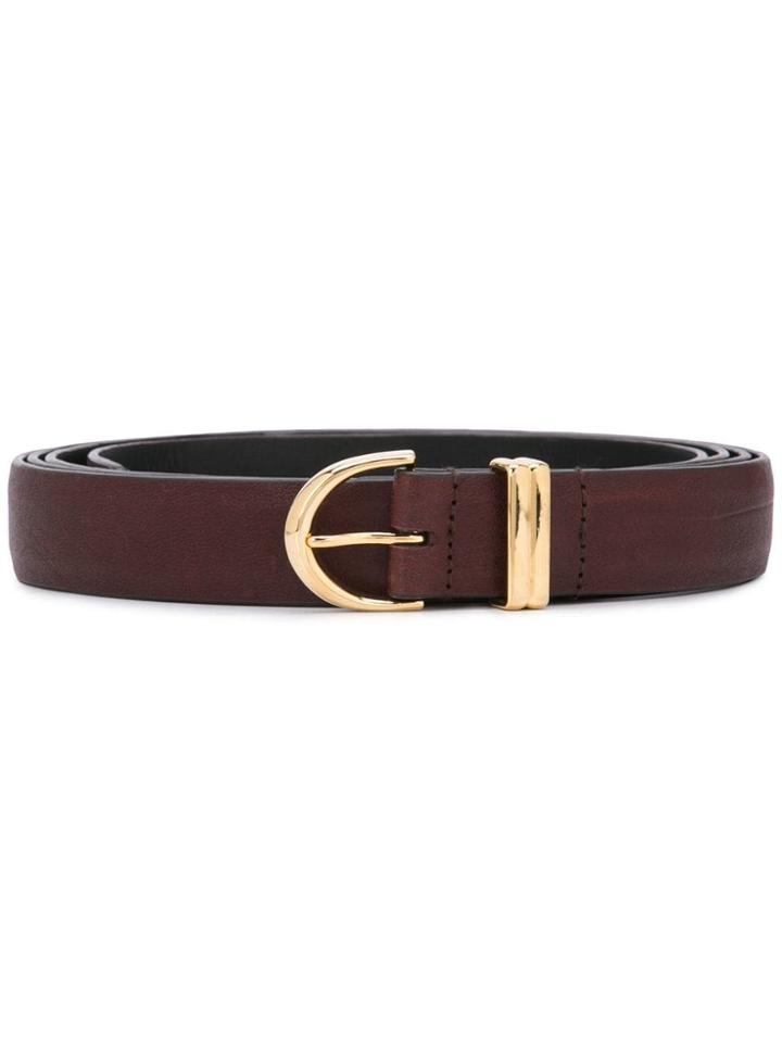 Khaite Embossed Buckle Belt - Brown