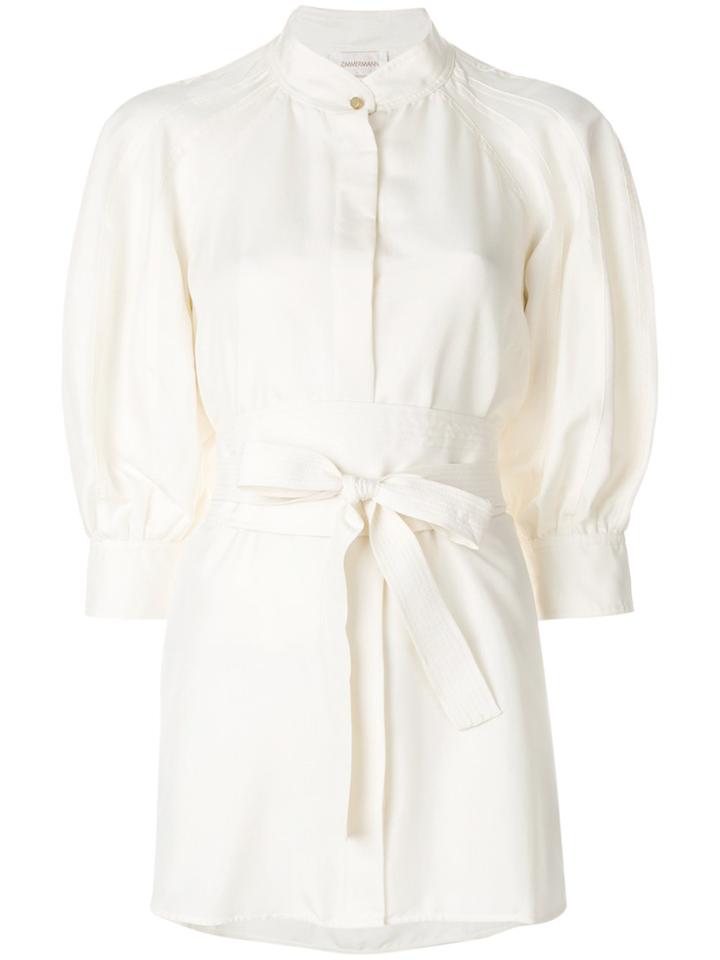 Zimmermann Waist-tied Shirt Dress - Nude & Neutrals