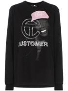 Telfar Graphic Print Sweatshirt - Black