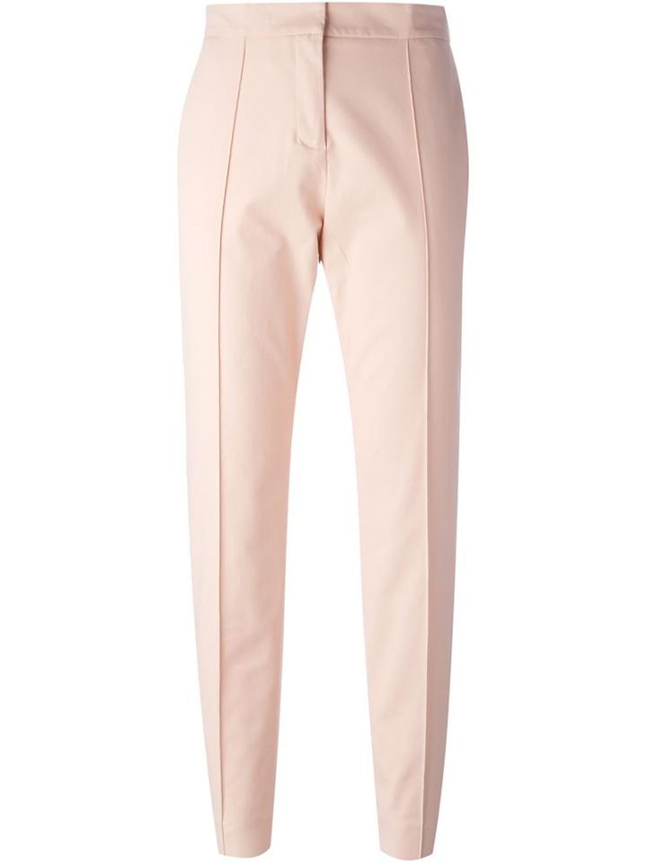 Vanessa Bruno Athé Straight Leg Trousers, Women's, Size: 40, Pink/purple, Cotton/spandex/elastane