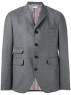 Thom Browne Three Button Blazer, Men's, Size: 3, Grey, Wool/cupro