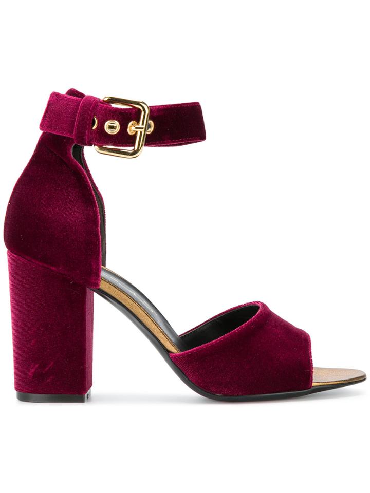 Via Roma 15 Peep Toe Sandals - Red