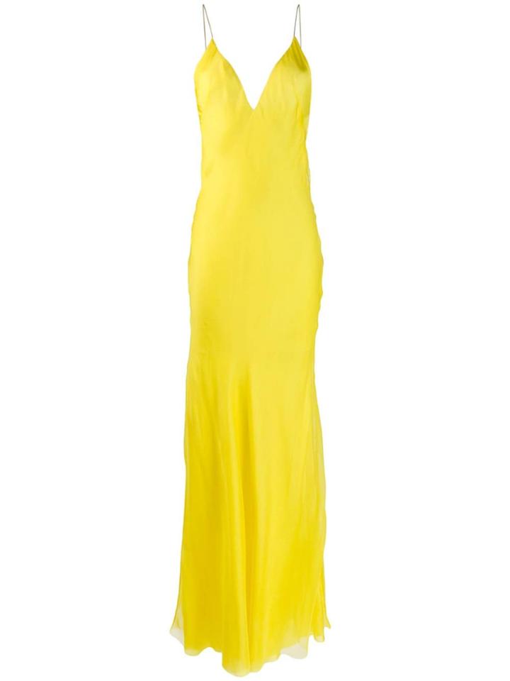 Haider Ackermann V-neck Slip Gown - Yellow