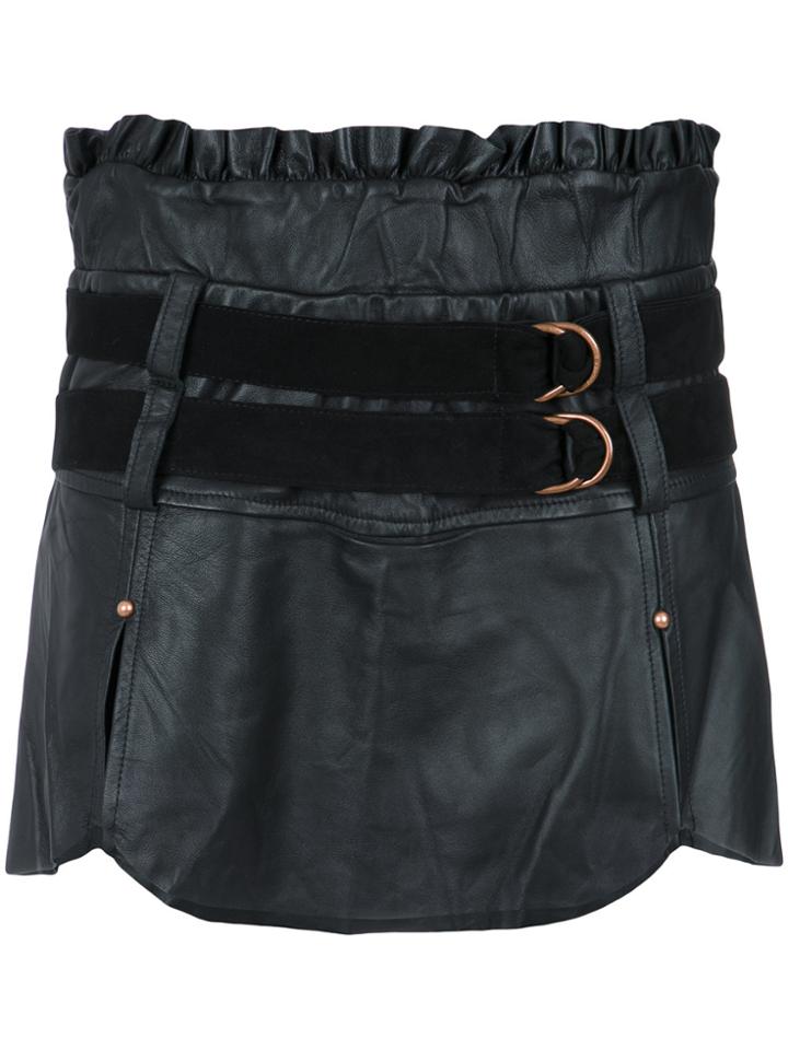 Andrea Bogosian Leather Skirt - Black