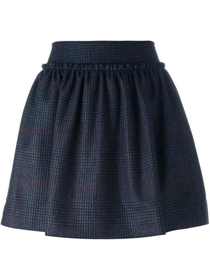 Jil Sander Navy Tweed Mini Skirt