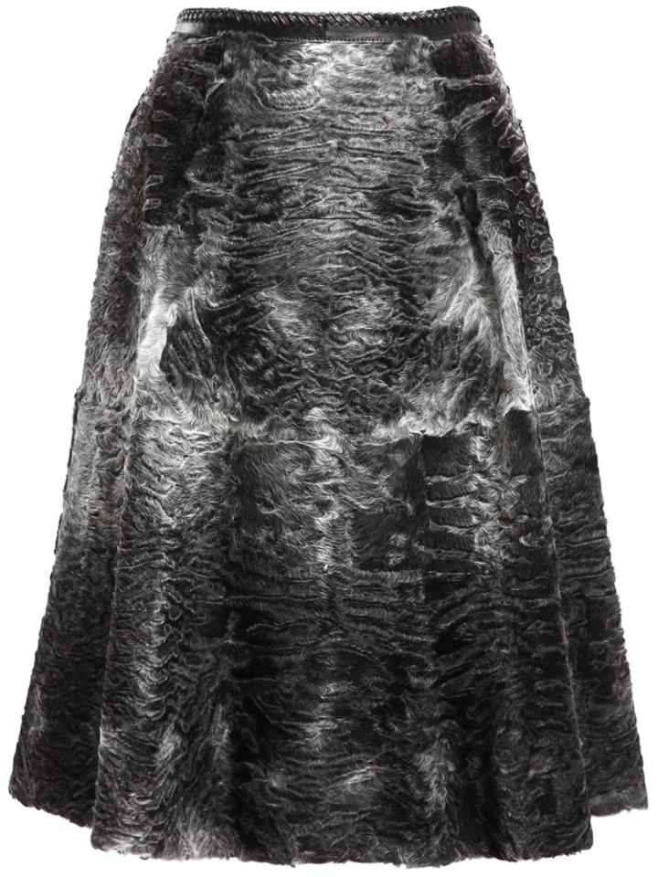Liska Lamb Fur Skirt