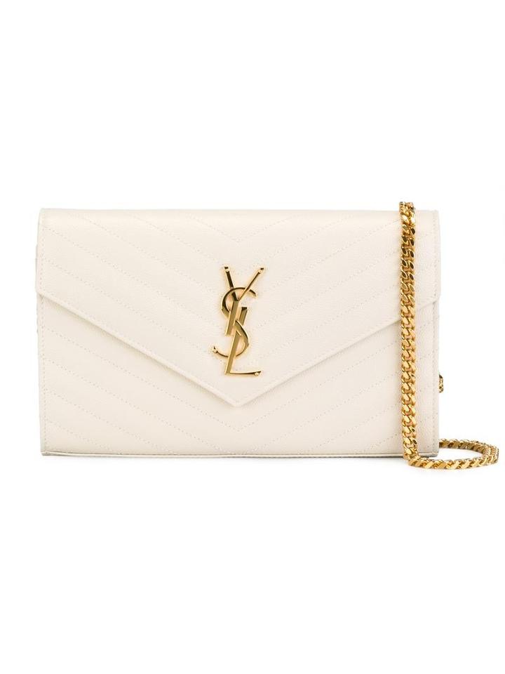 Saint Laurent 'monogram' Shoulder Bag, Women's, White