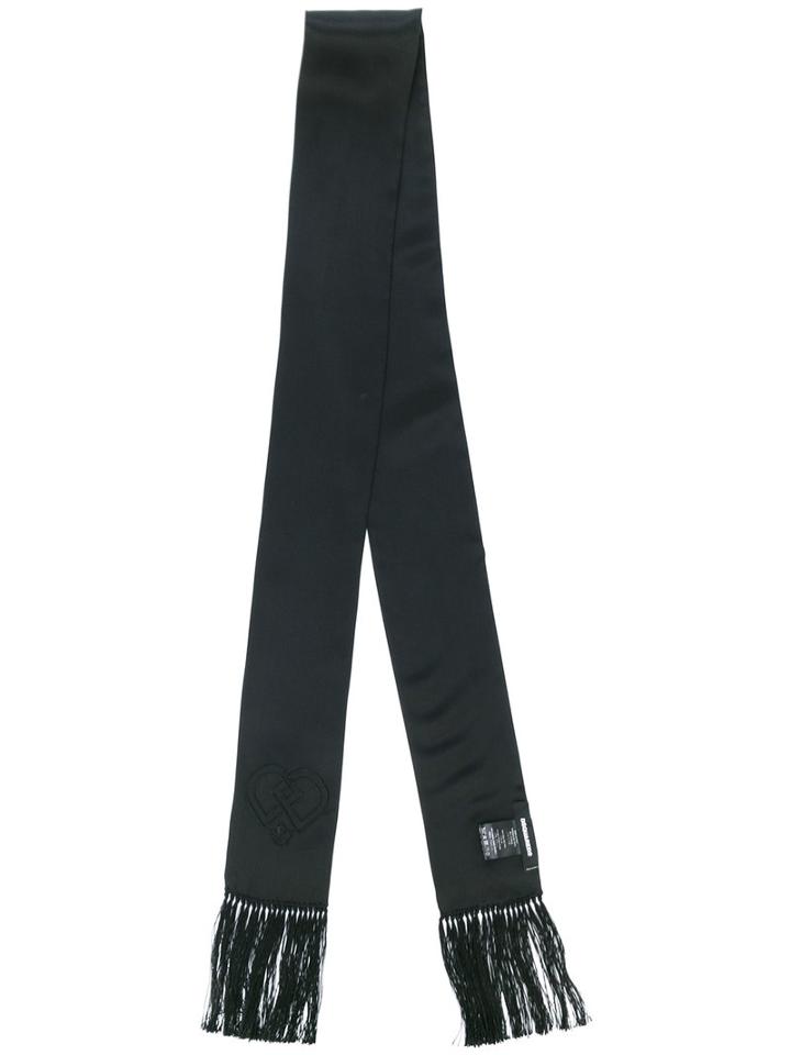 Dsquared2 - Dd Monogrammed Foulard Scarf - Women - Silk - One Size, Black, Silk
