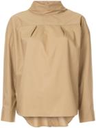 En Route Stand-up Collar Shirt - Brown