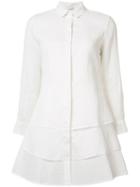 Brunello Cucinelli - Short Shirt Dress - Women - Silk/cotton - Xs, Women's, White, Silk/cotton