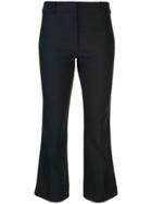 Derek Lam 10 Crosby Cropped Crosby Twill Flare Trouser With Tuxedo