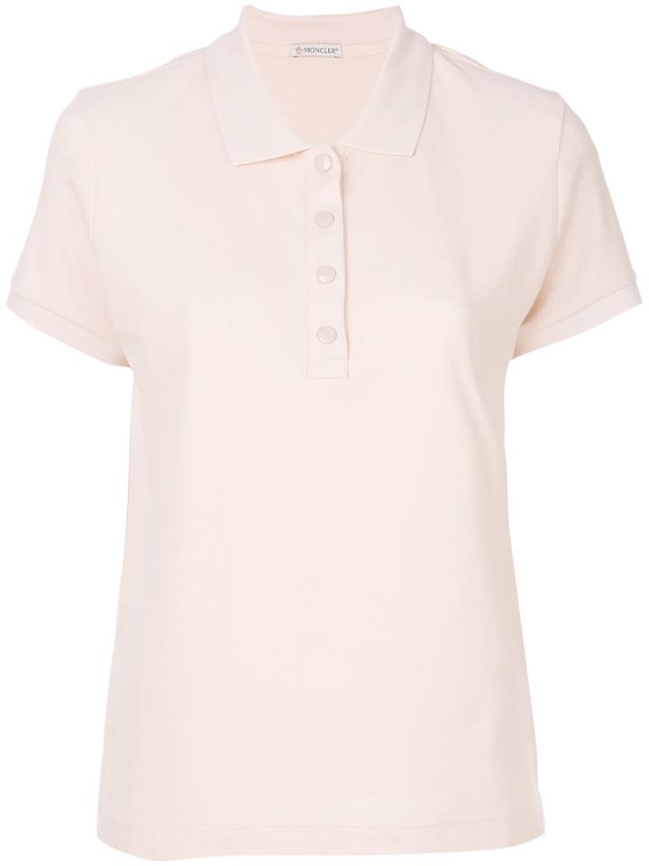 Moncler Cropped Polo Shirt - Pink & Purple