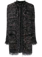 M Missoni Metallic Fringe Coat - Black