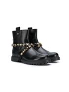 Florens Stone Strap Boots - Black