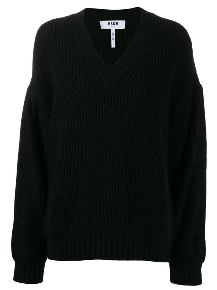 Msgm Boyfriend Jumper - Black