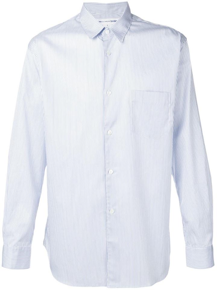 Comme Des Garçons Shirt Striped Formal Shirt - Blue