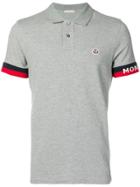 Moncler Striped Trim Polo Shirt - Grey