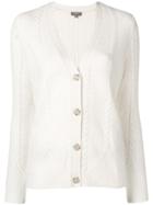 N.peal Diagonal Rib Cardigan - New Ivory White