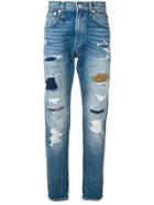 R13 Leopard Detail Jeans - Blue